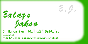 balazs jakso business card